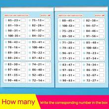 100-Number Math Workbook For Kids, 64+ Pages Addition And Subtraction Practice, Two-Digit Calculation Workbook, Preschool Educational Reading And Writing Learning Toy, 3-Year-Old Children Home And School Teaching Activity Tool + Edited Translation Paragraph Comparison - Pink - View 6