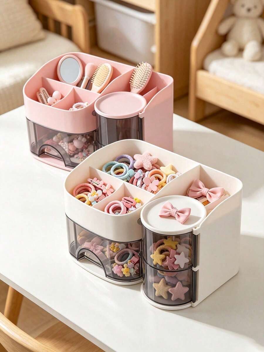 1 Piece Baby Girl Hair Accessory Storage Box – Girls' Room Decor, Newborn Essentials, Baby Girl Supplies - Multicolor - View 1