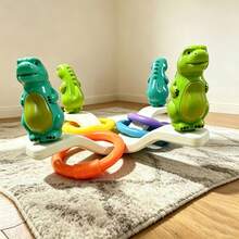 1pc Dinosaur Ring Stacking Toy, Fun Balance Game For Kids And Adults, Interactive Desktop Toy, Family Party Game, Stress Relief Dinosaur Stacking Toy, Educational Toy To Develop Hand-Eye Coordination - Multicolor - View 6