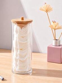 Cotton Swab Box, Cotton Pad Box, Cotton Pad Storage Box With Lid, Transparent Cosmetic Storage Box, Bathroom Cotton Swab Storage Box. - Multicolor - View 3