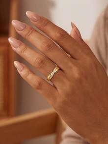 1pc Intertwined Glowing Ring, Exquisite Women's Jewelry, Suitable For Balls, Parties, Dates, Holidays, Anniversaries And Other Special Occasions - Intertwined Light Ring - View 8