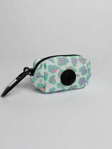 1pc Pet Dog Walking Print Trash Bag Dispenser, Fashionable Dog Poop Cleanup Bag, Leash Clip Waste Bag Storage Box - View 8
