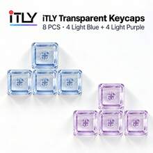 Tutup Tombol PC Persegi XDA Bening 8 Buah Dua Warna Transparan RGB dengan Lampu Latar Menembus Batang Silang Anti-Menguning Tebal untuk Perakitan Keyboard Mekanik DIY, Gaming, Pengetikan Kantor, dan Hadiah - View 12