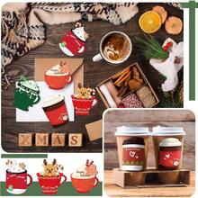 Cute Christmas Coffee Cup Memo Pad Set, Winter To-Do List Notepad, Holiday Memo Notebook Set For School, Work And Decoration, Christmas Party Gift, Random Pattern - Multicolor - View 5