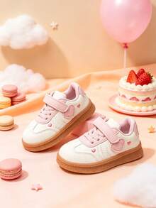New Girls' Halloween Heart Pattern Casual Shoes, Soft Sole Walking Shoes, Breathable - White - View 5