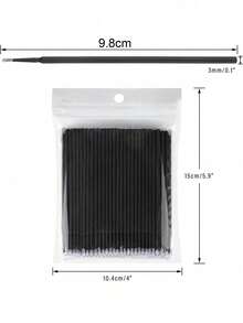 200/100/50/20pcs Micro Applicators - Black Micro Mascara Wands - Disposable Micro Brushes - Micro Lash Lift Applicators - Microfiber Lash Brushes For Eyelashes - Black - View 5
