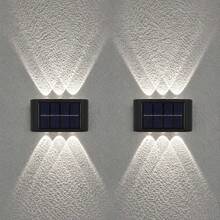 2pcs/1pc Solar Powered Outdoor Wall Light, IPX4 LED Motion Sensor Wall Light, Automatic Dusk To Dawn, Suitable For Yard, Villa, Garage, Fence, Corridor Security And Decorative Lighting - Multi-color - View 4