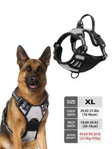 High Reflective Dog Harness - Durable, Adjustable, Comfortable, Anti-Choke Design - Ideal Choice For Outdoor Adventures, Multiple Sizes - Suitable For Small, Medium, Large Pet Dogs (If Hesitating Between Two Sizes, Try Buying Larger Size Because It Can Be Adjusted And Tightened) - Multicolor - View 35