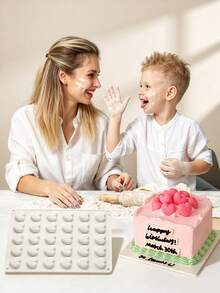 Heart Candy Molds, 35-Cavity Small Heart Chocolate Molds Silicone Non-Stick, Heart Silicone Molds For Gummy, Mini Size Ice Cubes, Cupcake Toppers And Birthday Party DIY Wedding Gift - White - View 4
