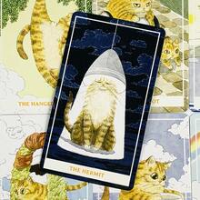 Sunshine Cat Fortune-Telling Set, Orange Cat-Themed Tarot Cards, Collectible Card Game For Cat Lovers, Healing Meditation Divination Cards - Orange - View 4