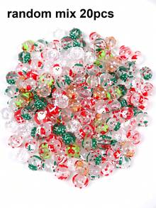 5/10/20pcs Christmas Beads, Snowflake Christmas Hat Pendant, Suitable For DIY Keychain, Earrings, Necklace, Bracelet Handmade Crafts, Christmas Decoration - Christmas Baubles - View 8