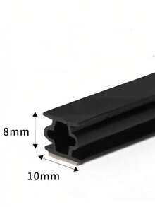 1pc Black Rubber Door & Window Sealing Strip, D-Shape Self-Adhesive Door & Window Soundproof Sealing Strip - Multicolor - View 14