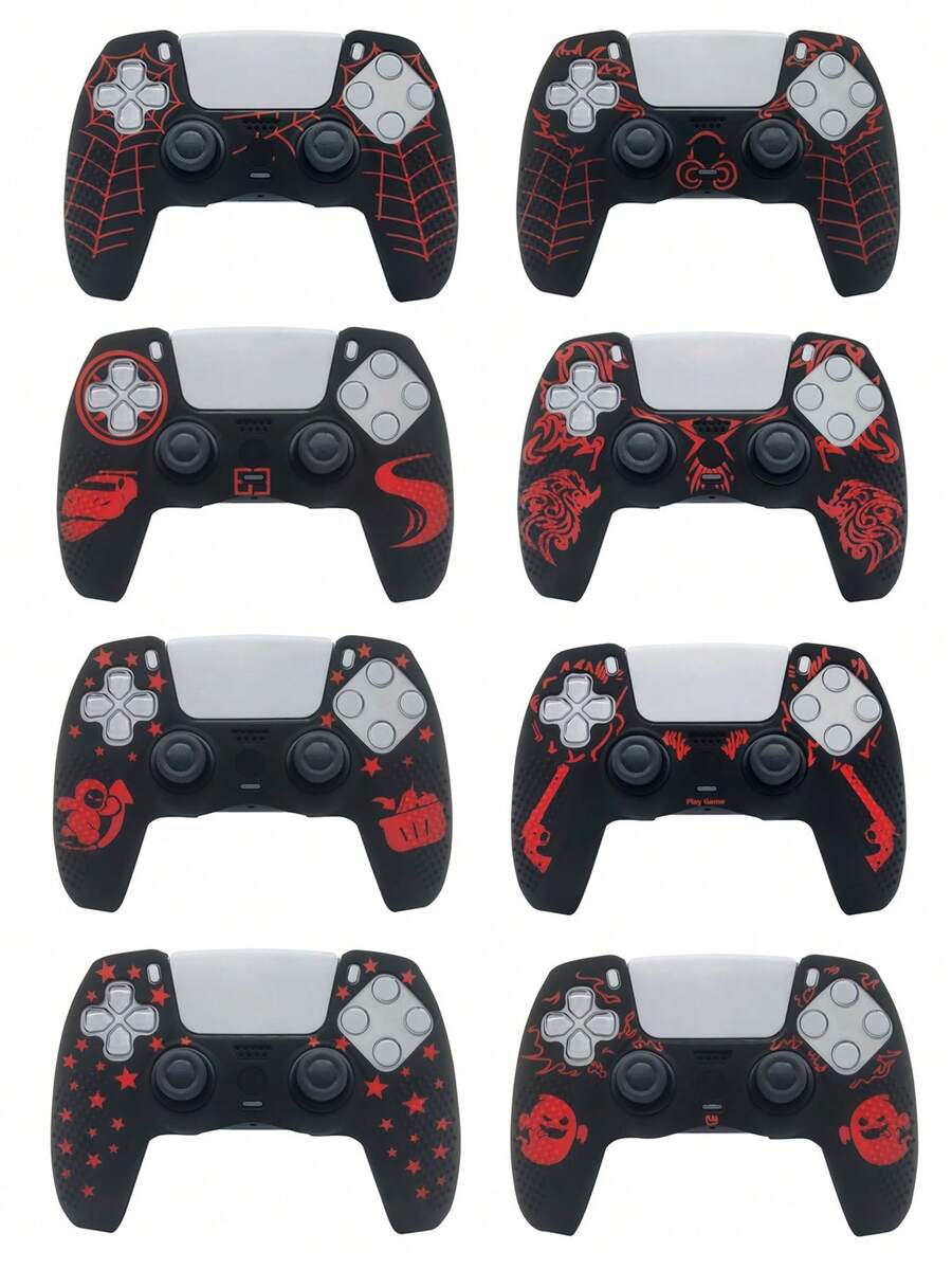 Compatible With PlayStation 5, 1pc Controller Protective Case, Anti-Slip Anti-Sweat Anti-Dust Anti-Scratch, Better Grip, Enhance Gaming Experience, Halloween Christmas/Autumn Romantic Gift - View 1