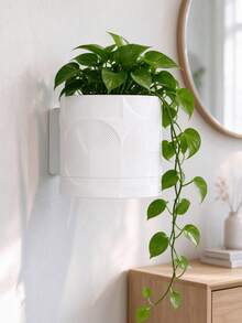 1pc Detachable Wall-Mounted Greenery Planter, Artistic Textured Pattern, Indoor Wall Flower Pot, Balcony Foliage Plant Pot, Minimalist Home Decor, Birthday Gift - Detachable - View 9