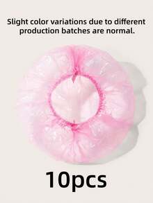 Hair Care Disposable Shower Cap Individually Packaged 10 Pieces - Pink - View 5