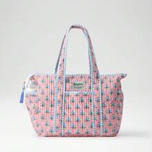 1pc Large Capacity Floral Pattern Diaper Bag Tote For Mom And Dad, With Changing Pad, Travel Diaper Storage Bag, Thickened Quilted Hospital Bag, Suitable For Boys And Girls, Mother's Day Gift - Multicolor - View 15