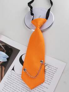 1pc Chain Slouchy Tie, Suitable For Casual Streetwear, Daily Wear, College Style Shirts - Multicolor - View 15