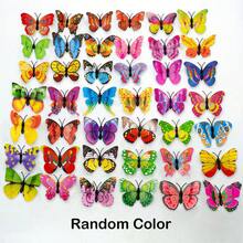 2Pcs/6Pcs/9Pcs/18pcs Random Style & Color 3D Double Layer Glowing Butterfly LED Lights With Adhesive Backing, Wall Decor, Home Decor, Holiday Decor, Family Decoration - Multicolor - View 6
