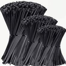 1000入耐用自鎖尼龍紮帶，耐腐蝕抗撕裂，黑色可選，適用線材管理、居家收納、園藝整理與工作坊綑綁，日常使用理想選擇 - 黑色 - 查看 2