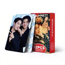 92 قطعة جديدة (32 ملصق و60 بطاقة صور) بطاقات مجموعة LOMO لنجوم تايلاندية WilliamEst مشهورة CP مشاهير K-POP - مناسبة لجمع بطاقات الصور والملصقات، بطاقات صور عالية الدقة من درجة المجموعة، مجموعة المعجبين - عصا إضاءة Katseye، Straykid، بطاقة صور، K Pop، بطاقة صور Katseye - متعدد الألوان - مشاهدة 1