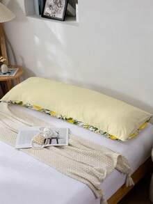 1pc High Definition Digital Print Long Pillowcase, 100% Polyester, Suitable For Room, Living Room Decoration, Also For Dormitory (Boy/Girl Dorm Bedding), Camping, Party Use - Yellow - View 7