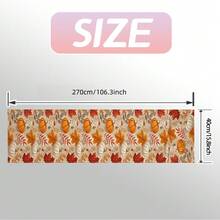 1pc/Pumpkin Autumn Leaf Print Table Runner, Vintage Fall Rectangular Hemmed Tablecloth Decoration, Suitable For Thanksgiving, Autumn Parties, Family Dinners, Restaurants And Home Dining Table Decor - Multiple Styles - View 10