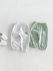 Miniweenns 2 Packs Unisex Baby & Toddler Multi-Color Casual Sporty Letter Print Long Pants - Multicolor - View 11