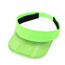 1 Pc Summer New Transparent Wide Brim Visor Cap, Lightweight Breathable Outdoor Sports Commuter Adjustable Solid Color Flat Top Hat - Multicolor - View 9