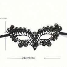 1pc Women's Lace Masquerade Half Face Mask, Sexy Party Role Play - Multicolor - View 2