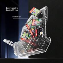 1 buah Kotak Penyimpanan Kartu Game Switch 2 OLED Lite Lintas Batas Baru, Semi-Transparan Putih/Hitam, Tahan Guncangan, Tahan Air, Tahan Debu, Kotak Penyimpanan Kartu Memori - Praktis - Hadiah - Kotak Penyimpanan Kartu Game - MultiWarna - View 2