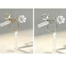 COR TIS Concert Light Keychain Acrylic Pendant Bag Accessory 3 Pieces Set, Concert Merchandise, Metal Material Sturdy And Durable, Engraved Exclusive Brand Logo, Paired With Flower Pendant Design, Available In Gold And Silver. Compact And Lightweight, Suitable For Hanging On Backpacks And Keys, Fan Support Merchandise Accessory, Minimalist And High-End, Exquisite Small Gift For Fan Collection And Gifting To Fellow Fans. This Is A Gift That Is Hard To Resist. - Multicolor - View 15