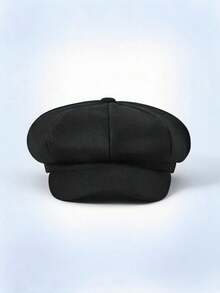 Y2Kool Solid Baker Boy Cap - Black - View 2
