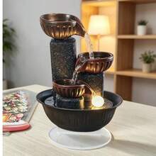 2D Flat Acrylic New Creative Wealth-Attracting Indoor Decor Fountain Desktop Water Circulation Water Feature Ornament For Nursery Living Room Entryway Housewarming Gift - T005 - View 6