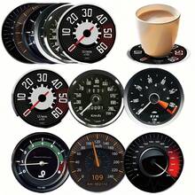 Wooden Coaster Set (6pcs) - Vintage Car Dashboard Design | Absorbent & Heat Resistant | Nordic Style Kitchen/Dining Decor | Perfect Gift For Men And Car Enthusiasts, Great For Christmas And Thanksgiving - View 1