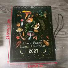 2027 Deep Forest Calendar, 2027 Lunar Calendar Colorful Ink Wash Wall Hanging Calendar, Home And Office Decoration Gift, Christmas And New Year Family Gift - Multiple Styles - View 2