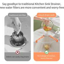 51/101pcs Kitchen Sink Strainer Set, Includes ABS Plastic Triangle Drain Basket, 500/250/150/50pcs Non-Food Contact Washing Mesh Strainers, Hanging Drain And Food Waste Storage Rack, With 2 Adhesive Strips For Easy Installation - Multicolor - View 3