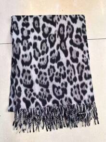 1pc Women's Leopard Print Scarf, Elegant Versatile Winter Shawl, Suitable For Daily Use - Multicolor - View 10