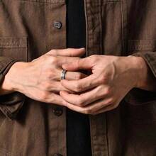 1pc Ring For Men, Fashionable, Domineering, Vintage, Distressed, Skull-Shaped, Smooth Surface, Open-End Ring - Multicolor - View 6