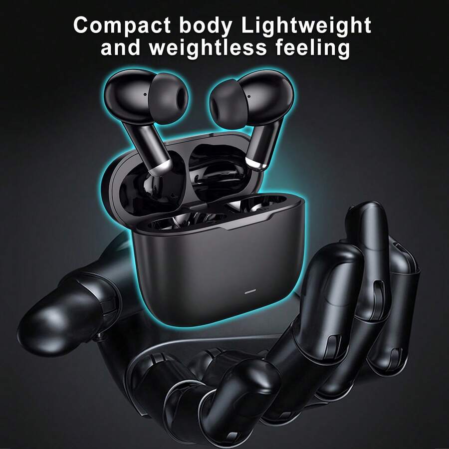 TWS Earbuds, Airbuds Wireless Earphones And Bluetooth Headphones, White Design, Built-In Microphone For Clear Calls, Comfortable Ear-Stem Style, Compatible With All Mobile Devices, Suitable For Fitness, Running And Daily Use - Multicolor - View 1
