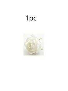40pcs Artificial Rose Flowers + 2 Roll Transparent Line, Wedding Decoration Hanging White Roses, Artificial Silk Flowers For Wedding Arch, Party, Bridal Shower, Bouquet, Party Centerpiece And Ceiling Decoration, Christmas Home Decor, Room Decor - White - View 13