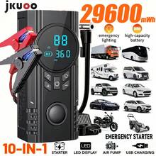 Portable 150PSI Digital Tire Inflator With Car Jump Starter, 12V Tire Compressor With Ultra- Lithium Battery Jump Starter And Car Battery Jump Start Function, With Power Clamps - Multi-functional Pump - View 11
