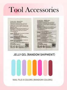 10pcs Brown Glowing Short Almond Shape White Fake Nails, Short Fake Nails Set Including 1pc Adhesive Sticker And 1pc Mini Nail File - Multicolor - View 7