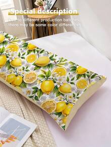 1pc High Definition Digital Print Long Pillowcase, 100% Polyester, Suitable For Room, Living Room Decoration, Also For Dormitory (Boy/Girl Dorm Bedding), Camping, Party Use - Yellow - View 10