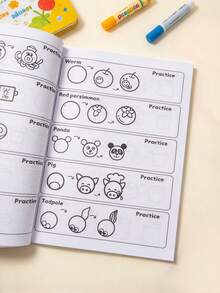How To Draw: Simple And Easy Step-By-Step Drawing Tutorial Notebook! Cute Step-By-Step Drawing Tutorials: Including Food, Animals, Cute Items, Gifts And More, Suitable For 4-6 Year Old Children To Learn Line Drawing, Boys And Girls To Learn Simple Sketching, Preschool Drawing Teaching, Fun Interactive, Practice Simple Sketching At Home, Family Gift, Winter New Year Gift, Easter Gift, Children's Day Gift, Back To School Gift, Learning Supplies - Multicolor - View 3