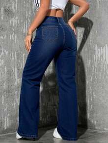 Women Jeans - Blue Black - View 4