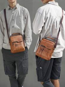 1 Buah Tas Selempang Pria untuk Kantor, Perjalanan, Bisnis, Santai, Tas Bahu, Kapasitas Besar, Tas Komputer, Tas Konferensi, Tas Kerja Perjalanan - MultiWarna - View 9
