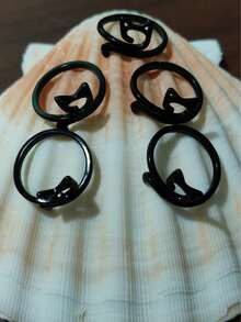 3pcs Set: Crochet Rings, Adjustable Cat-Shaped Yarn Guide, Finger Protector, Suitable For Crocheting, Sewing, Embroidery, Hand Protection, Hot Selling Product, High Demand, Limited Stock, Popular Item, Crochet Supplies, Sewing Accessories, Knitting, Crochet Tools, Women Accessories - Multicolor - View 14