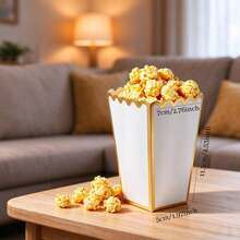100/48/24/12pcs Kotak Kertas Popcorn, Ukuran 2 X 4.5 X 3 Inci, Kotak Popcorn Mini Cocok untuk Malam Nonton Film, Dekorasi Natal/Halloween - platinum - View 3