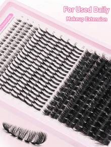 Bộ lông mi giả 312 cụm D Curl trên và dưới, lông mi giả cụm đơn phân đoạn, dày và bồng bềnh, tự dán DIY, phù hợp cho người mới bắt đầu, có thể tái sử dụng, tùy chỉnh theo nhiều kiểu trang điểm - D - Xem 3