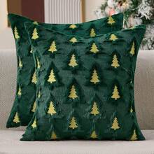 1pc Christmas Throw Pillow Cover, 3D Plush Sofa Cushion Cover, Holiday Decorative Pillowcase - Multicolor - View 6